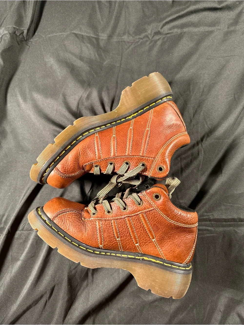 Dr Martens Chunky Platform Brown Boots Vintage 2C01 Retro Y2K Men 7 Women 8 39EU